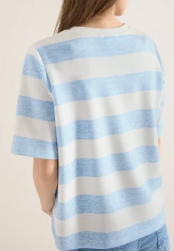 Sweater met korte mouwen en strepen