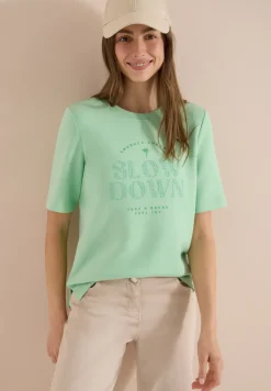 Sweater met korte mouwen en tekst