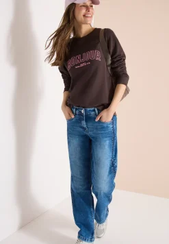 Sweater met lange mouwen en borduursel