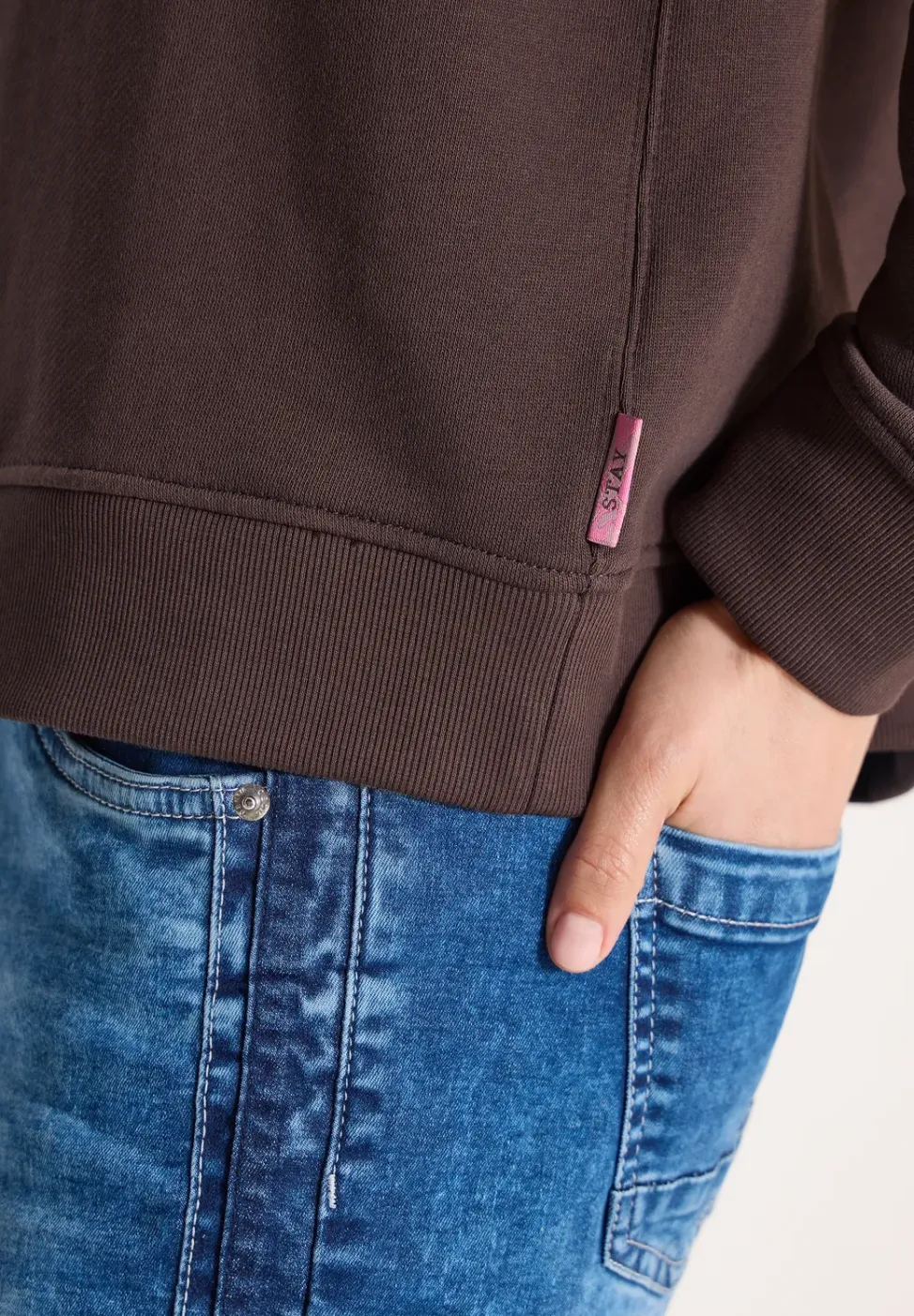 Sweater met lange mouwen en borduursel