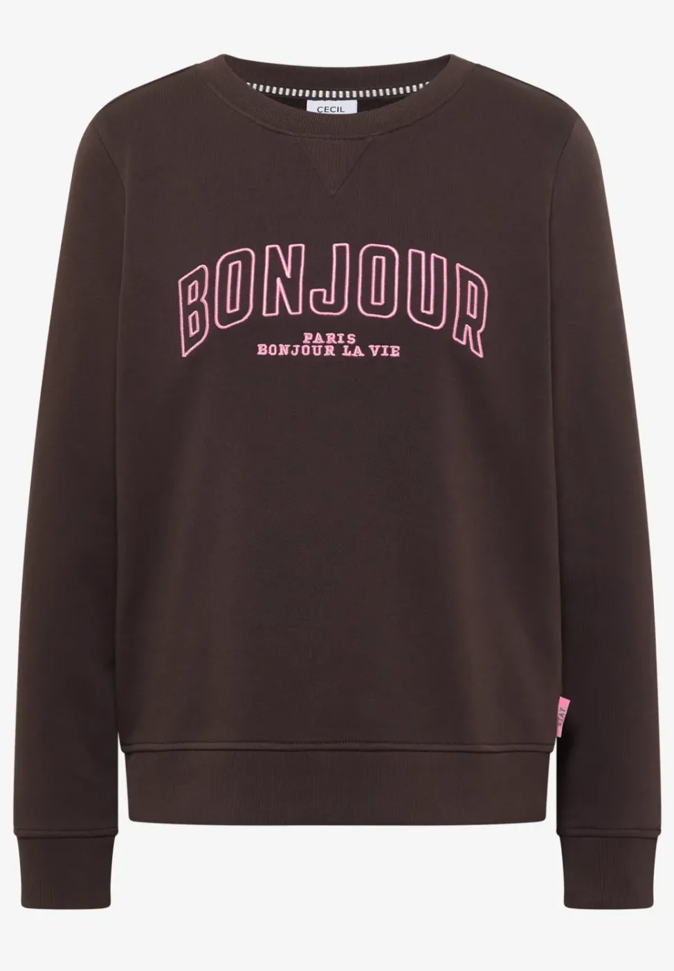 Sweater met lange mouwen en borduursel