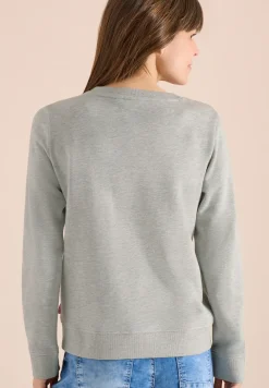 Sweater met lange mouwen en borduursel