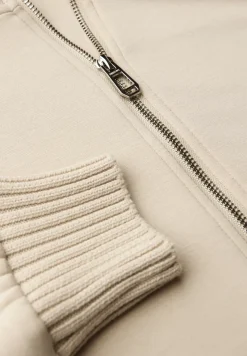 Sweatjack met gebreide details