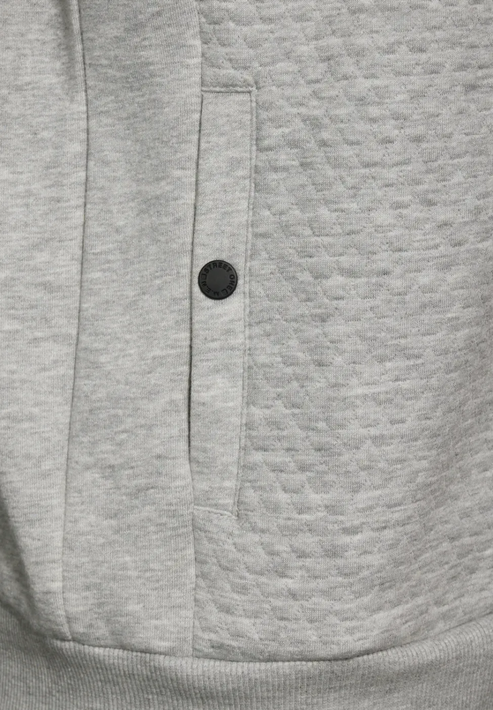 Sweatjack met materiaalmix