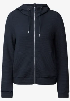 Sweatjack met textuur