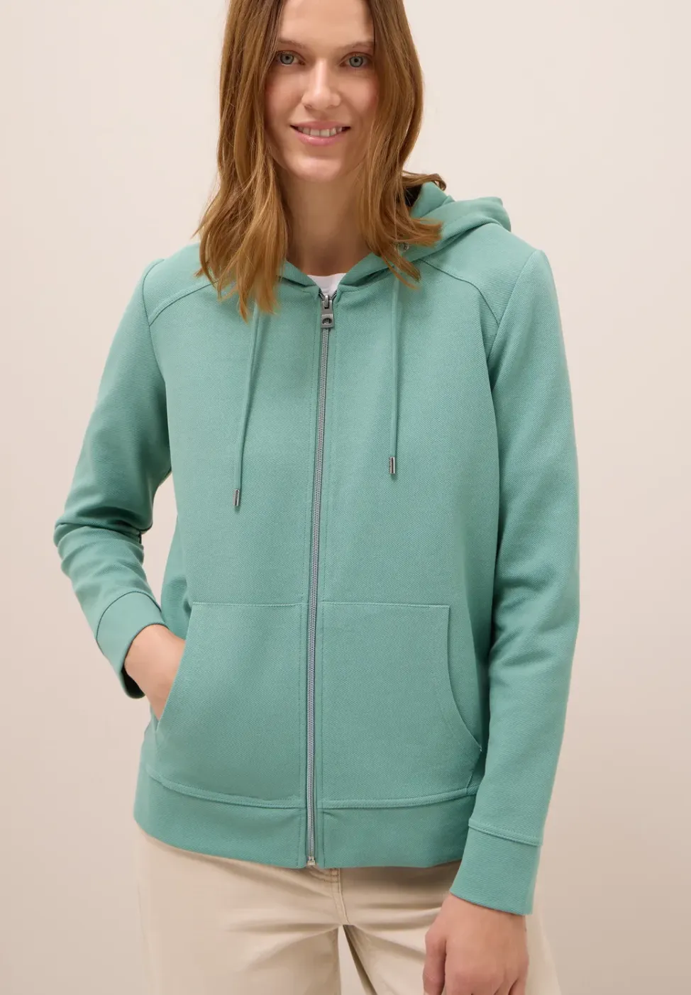Sweatjack met textuur