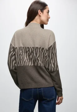 Sweat met jacquard in kleurblok