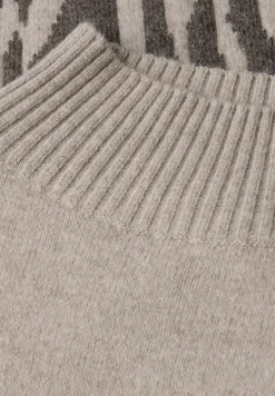 Sweat met jacquard in kleurblok
