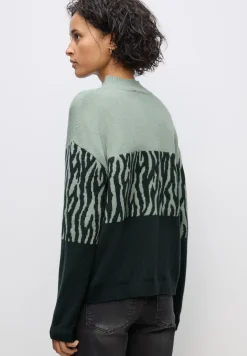 Sweat met jacquard in kleurblok