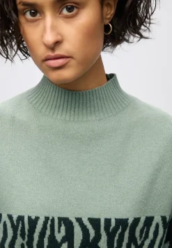 Sweat met jacquard in kleurblok