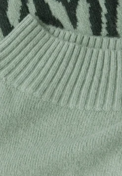 Sweat met jacquard in kleurblok