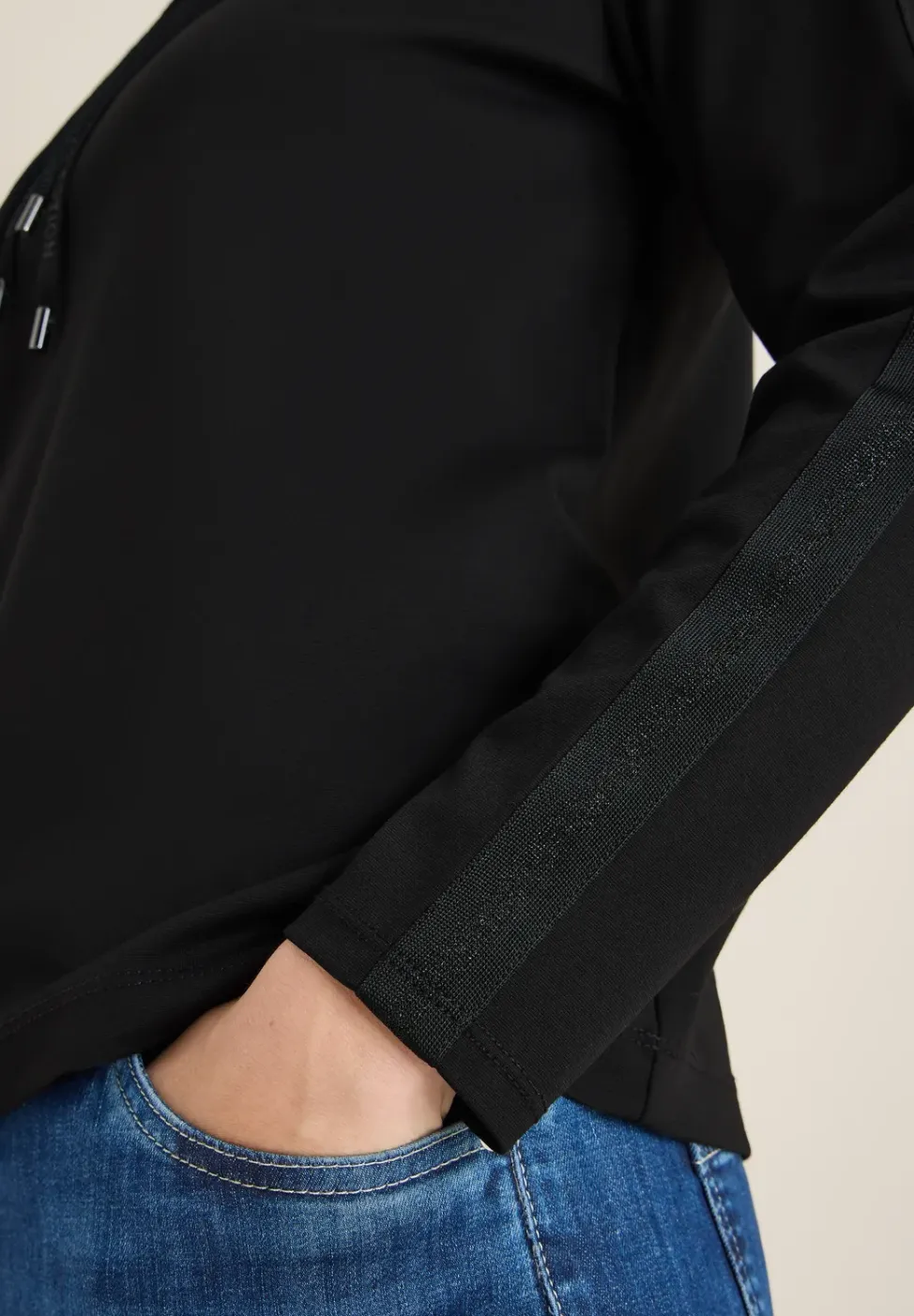 Sweatshirt met glittertape