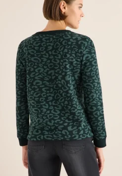 Sweatshirt met leopatroon