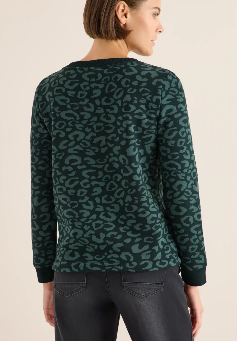 Sweatshirt met leopatroon