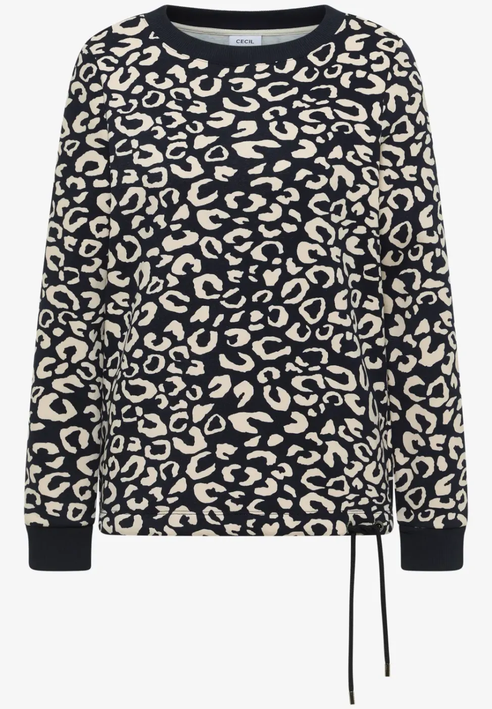 Sweatshirt met leopatroon
