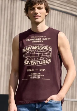 Tanktop met ronde hals en fotoprint