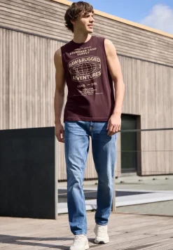 Tanktop met ronde hals en fotoprint