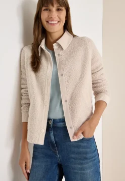 Teddy jas met corduroy details