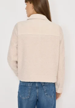 Teddy jas met corduroy details