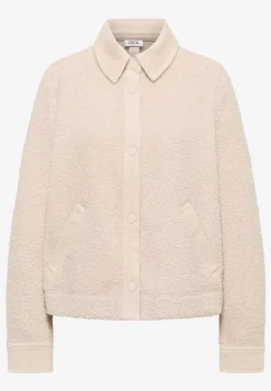 Teddy jas met corduroy details