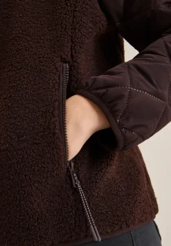 Teddy jas met gewatteerde details