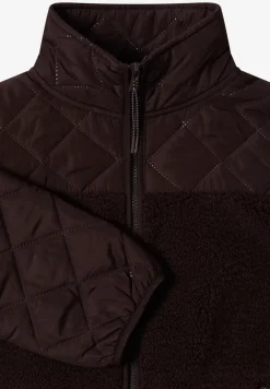 Teddy jas met gewatteerde details