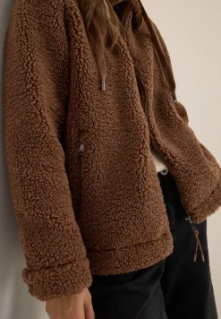Teddy overshirt met capuchon