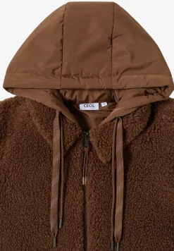 Teddy overshirt met capuchon