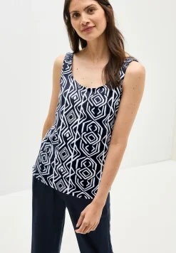 Top met gesmokte details