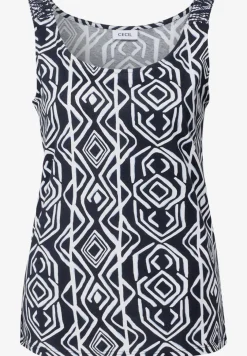 Top met gesmokte details