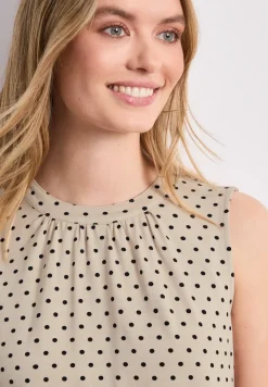 Top met ronde hals en grafische print