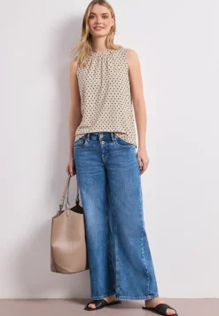 Top met ronde hals en grafische print