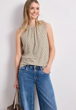 Top met ronde hals en grafische print