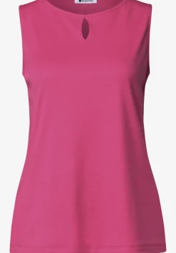 Top met ronde hals en uitgesneden detail