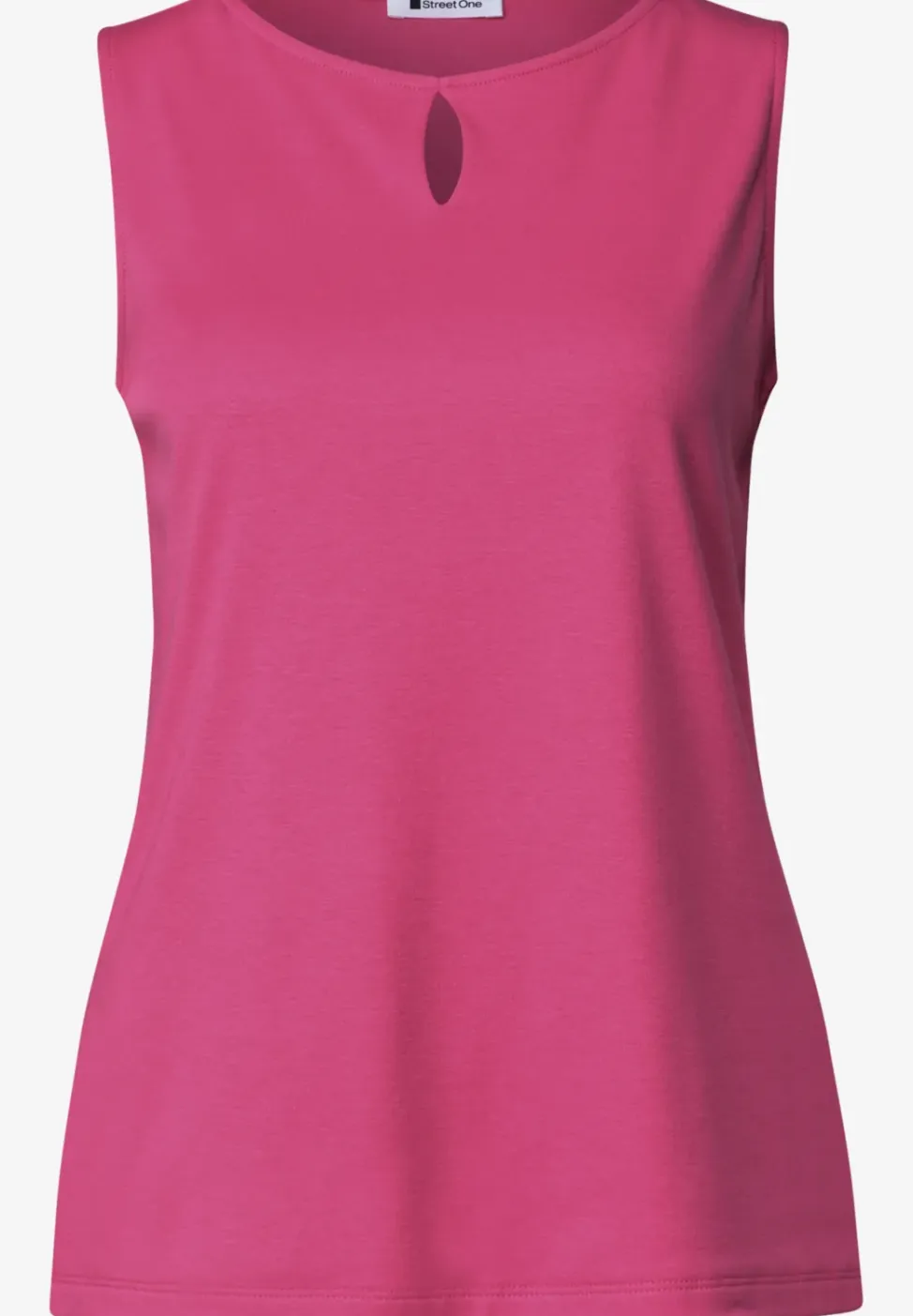 Top met ronde hals en uitgesneden detail