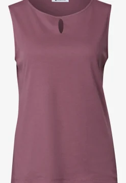 Top met ronde hals en uitgesneden detail