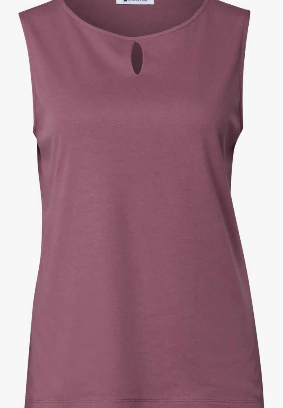 Top met ronde hals en uitgesneden detail