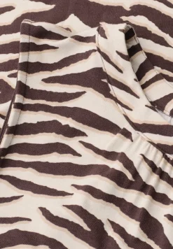 Top met ronde hals en zebraprint