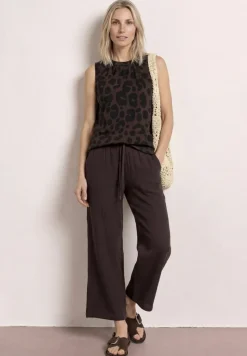 Top met ronde hals en zebraprint