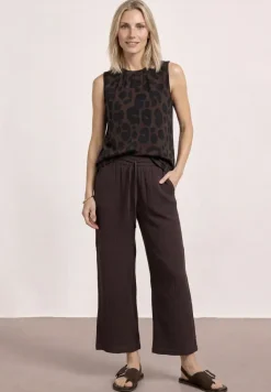 Top met ronde hals en zebraprint