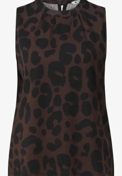 Top met ronde hals en zebraprint