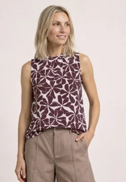 Top met ronde hals en zebraprint