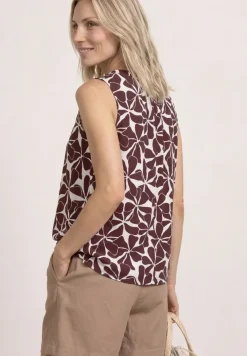 Top met ronde hals en zebraprint