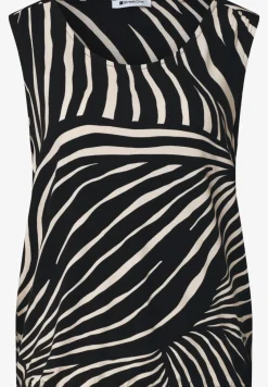 Top met V-hals en elastische zoom