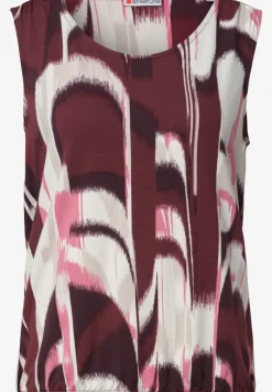 Top met V-hals en elastische zoom