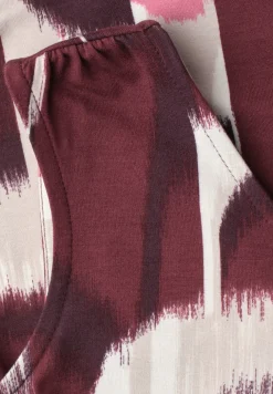 Top met V-hals en elastische zoom
