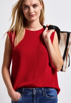 Top met gebreide look