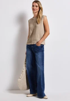 Top met gebreide look