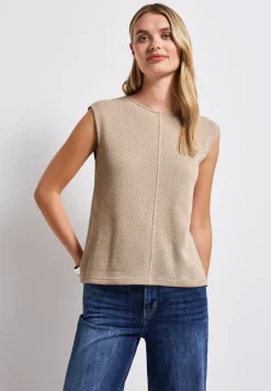 Top met gebreide look