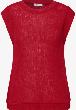 Top met overhangende schouders in een gebreide look